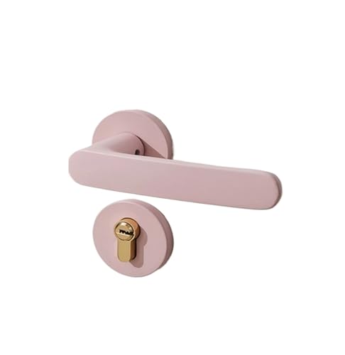 1 set von aluminium legierung zimmer türschloss set innen stille tür griff split lock hause(Pink) von INOJIKGV