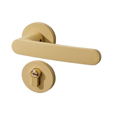 1 set von aluminium legierung zimmer türschloss set innen stille tür griff split lock hause(Yellow) von INOJIKGV