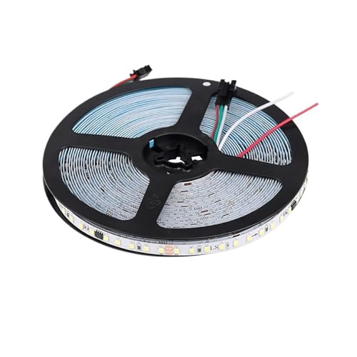 10 m/Rolle DC 24 V WS2811 Festzeltlicht mit 120 LED-Perlen/Meter, fließendes Licht, Full-Touch-Panel-Controller, natürliches Weiß, warme Farbe(Red,10m LED strip) von INOJIKGV