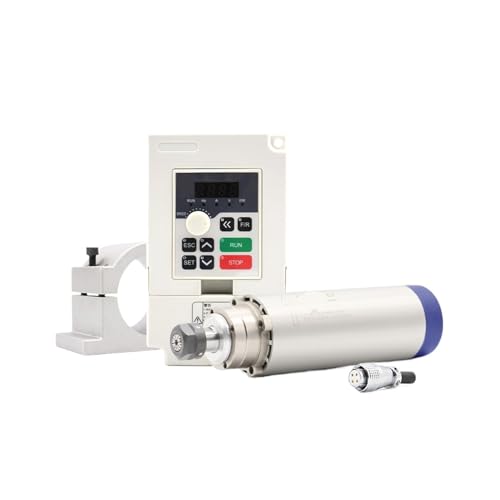 2,2 kW ER20 luftgekühlte Spindel, 4 Keramikkugellager, 24.000 U/min, 0,01 mm und 2,2 kW Frequenzumrichter und 80-mm-Halterung(Steel Ball Bearing,110v) von INOJIKGV