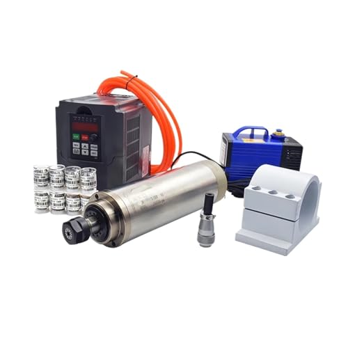 2,2 kW ER20 wassergekühltes Spindelkit 2,2 kW & Wechselrichter & 80-mm-Halterung & 80-W-Wasserpumpe(220V,4pcs Steel Bearing) von INOJIKGV