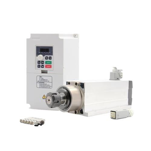 220 V/380 V, 3,5 kW, 4-Lager, luftgekühlter CNC-Spindelmotor, ER25-Spindel, Keramikkugellager und 4-kW-Wechselrichter(220V) von INOJIKGV