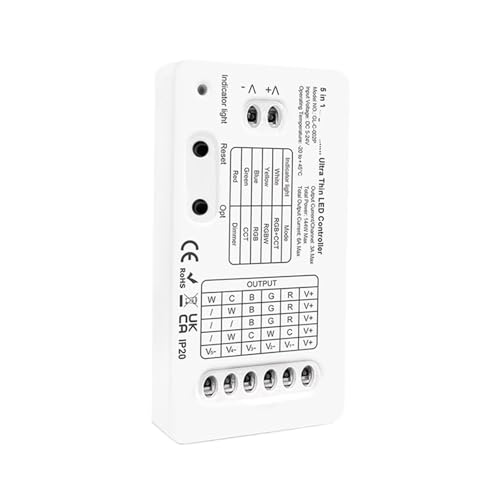 3.0 DC5-24V Mini 5-in-1 RCT/RGBW/RGB/CCT/Dimm-LED-Streifen-Controller(3A Per Channel,1PC Mini 5 in 1) von INOJIKGV