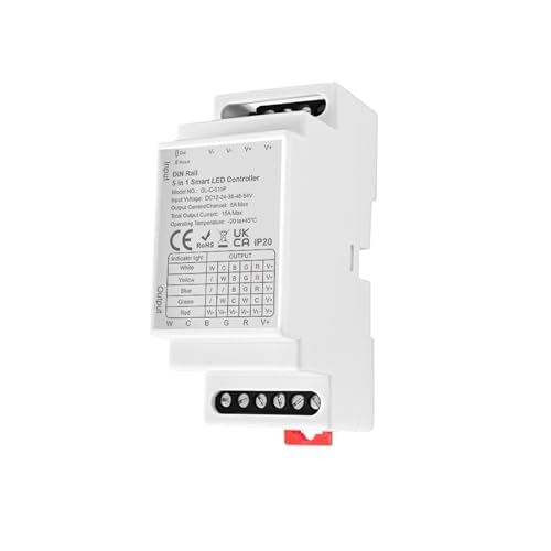 3.0 DIN-Schiene 5 in 1 RCT/RGBW/RGB/CCT/Dimmer LED-Streifen-Controller(1PC Din Rail 5in1) von INOJIKGV