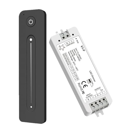 4 Zonen Gradientenmodus 1 Kanal LED-Dimmer DC 12V 24V 5050 2835 COB Einfarbiger LED-Streifen-Controller(1xV1-F 1x R11) von INOJIKGV