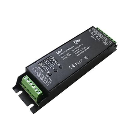 5-Kanal-DMX-Decoder mit RDM-Digitalanzeige, DMX512-Dimmtreiber, PWM-RCT-LED-Controller, LED-Modul, Lichteingang 12 V-48 VDC 5-Kanal-DMX-Decoder mit RDM-Digitalanzeige, DMX512-Dimmtreiber, PWM-RCT-LED-Controller, LED-Modul, Lichteingang 12 V-48 VDC von INOJIKGV