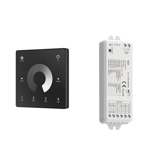5-in-1-LED-Controller, 4-Zonen-Touchpanel, LED-Lichtstreifen-Dimmer-Kit, DC 12 V 24 V for die Innenbeleuchtung(TW1-4 and WZ5 KIT) von INOJIKGV