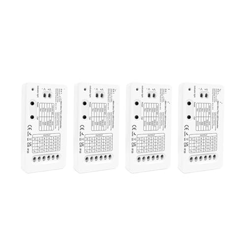 DC5-24V 6A Mini 5-in-1 Ultradünner 3.0 RCT/RGBW/RGB/WWCW/Dimm-LED-Controller(3A per Channel,4PCS Mini 5 in 1) von INOJIKGV