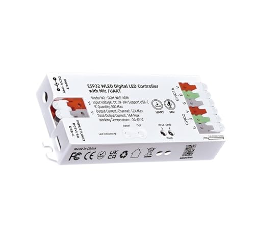 ESP32 WLED LED-Controller mit eingebautem Mikrofon DIY Dynamischer Modus UART Typ-C ESP32 WLED LED-Controller mit eingebautem Mikrofon DIY Dynamischer Modus UART Typ-C von INOJIKGV