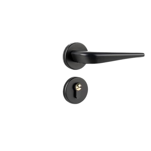 Geräuschloses Diebstahlschutz-Türschloss Türgriffschloss mit Schlüssel(BLACK SET_58MM) von INOJIKGV