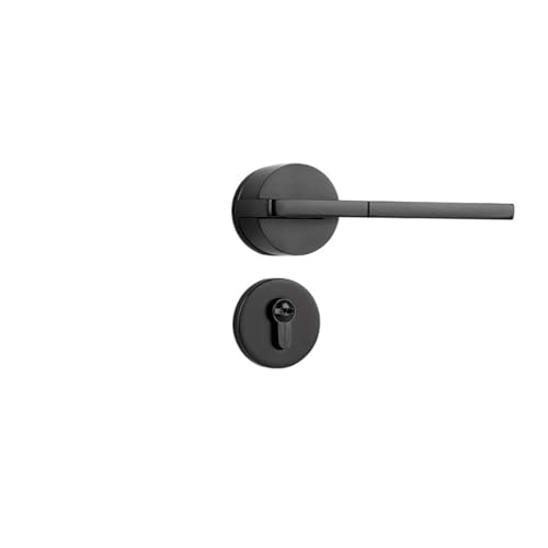 Geräuschloses geteiltes Türschloss, schwarzes Vollgriffschloss mit Doppelgriff(BLACK_58MM) von INOJIKGV