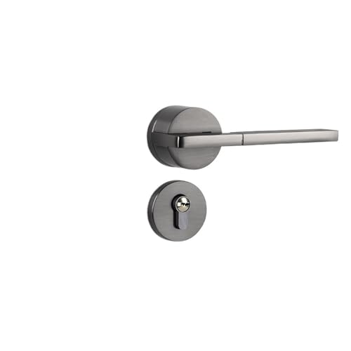 Geräuschloses geteiltes Türschloss, schwarzes Vollgriffschloss mit Doppelgriff(GRAY_58MM) von INOJIKGV