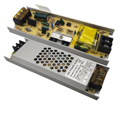 INOJIKGV Led-netzschalter Aluminium Box DC12V licht Box eingebaute Stick transformator(60W 12V5A) von INOJIKGV