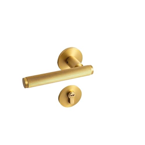 Innengriffschloss Schlafzimmertür geräuschlos geteilt Anti-Einstecken(Gold-Mute) von INOJIKGV