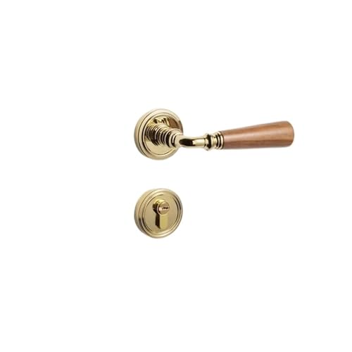 Leiser Schlafzimmertürschlossgriff Metall-Split-Lock-Türzubehör(Gold) von INOJIKGV