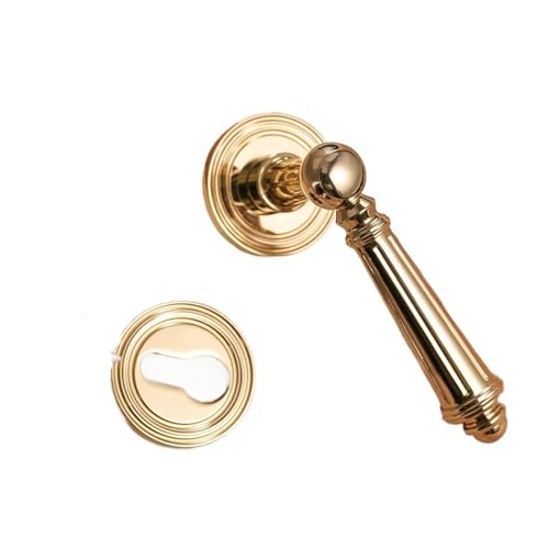 Messing Möbel Türschloss hell Silber Retro hell Türgriff Schloss Set(Gold) von INOJIKGV