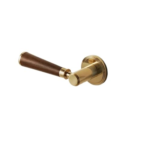 Messing Türschloss Nussbaum Trapez Holz Türknopf Möbel Schlafzimmer(Beige) von INOJIKGV