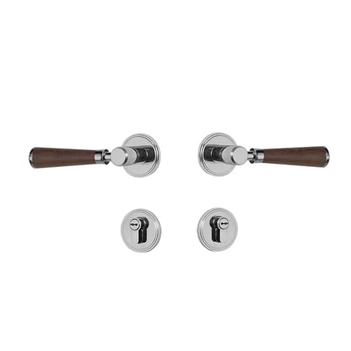 Messing Türschloss Nussbaum Trapez Holz Türknopf Möbel Schlafzimmer(Bronze) von INOJIKGV