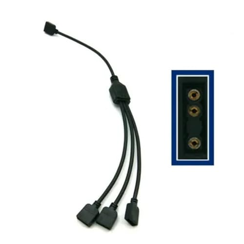 Mini-ARGB-Controller mit Fernbedienung DC5V 3-poliger Motherboard-Taste Verteiler for mehrere Beleuchtungsmodi(3PIN 1to3 splitter) von INOJIKGV