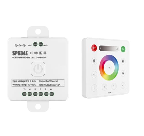 RC1-RC4 Wandhalterung Touch LED Fernbedienung SPI PWM for SP63*E Controller 3V(5 Pin RGBW SP634E) von INOJIKGV