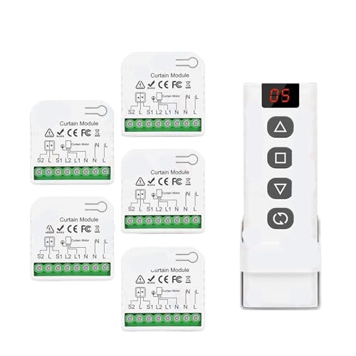 Rollladen-Fernbedienungsschalter und 5-in-1-Sender 110 V 220 V Modul(5Receiver 1R-5CH) von INOJIKGV