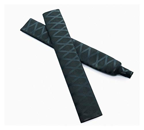 INOKAI Kabelschlauch,Kabelschutz Anti-Rutsch-Schrumpfschlauch for Angelrute DIY elektrische Isolierung 5 Farben 1M 40mm50mm (Color : Black, Size : 45mm) von INOKAI
