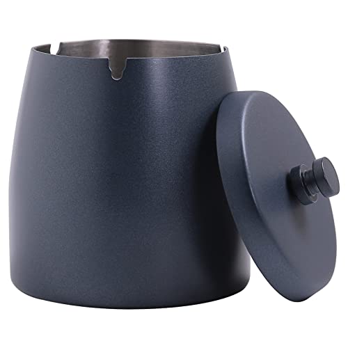 Großer Aschenbecher mit Deckel für Zigaretten, aus Edelstahl, rauchfrei, geruchlos, winddicht – Ideal für den Einsatz zu Hause, im Büro, auf dem Tisch oder im Freien (10 x 8,1 x 9,7 cm) Großer Aschenbecher mit Deckel für Zigaretten, aus Edelstahl, rauchfrei, geruchlos, winddicht – Ideal für den Einsatz zu Hause, im Büro, auf dem Tisch oder im Freien (10 x 8,1 x 9,7 cm) von INONE