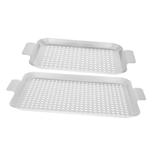 INOOMP 1 Satz Bratpfanne im Freien backform Bräter aus Eisen Toaster Backblech ersetzen Keksbackschale Grillblech zum Grillen Keksformen zum Backen Multifunktions-Serviertablett Silber INOOMP 1 Satz Bratpfanne im Freien backform Bräter aus Eisen Toaster Backblech ersetzen Keksbackschale Grillblech zum Grillen Keksformen zum Backen Multifunktions-Serviertablett Silber von INOOMP