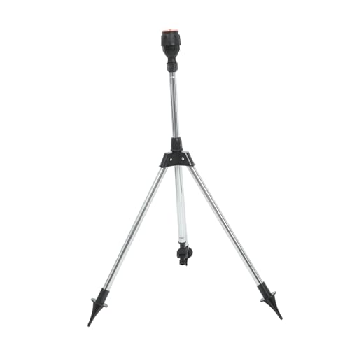 INOOMP 1 Satz Stativdüse Sprinkler mit Stativfuß aus Metall Stativ Sprinkler Prallregner mit Stativ 360 Grad rotierender Sprinkler Hofsprinkler für Rasen Rasensprenger Rostfreier von INOOMP