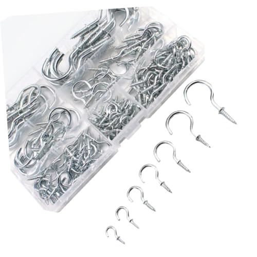 INOOMP 1 Schachtel Weiß Verzinkte Schraubhaken im Fragezeichen Design Metallbecherhaken mit Praktischer Aufbewahrungsbox Vielseitig Einsetzbar zum Aufhängen von Tassen Schlüsseln und INOOMP 1 Schachtel Weiß Verzinkte Schraubhaken im Fragezeichen Design Metallbecherhaken mit Praktischer Aufbewahrungsbox Vielseitig Einsetzbar zum Aufhängen von Tassen Schlüsseln und von INOOMP