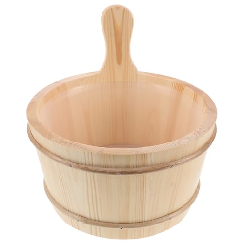 INOOMP 1 Set Saunaeimer und Schöpfkelle 4l – Saunafass aus Holz mit Innenauskleidung – Spa-Zubehör mit Fußbad und Wasserschöpfer INOOMP 1 Set Saunaeimer und Schöpfkelle 4l – Saunafass aus Holz mit Innenauskleidung – Spa-Zubehör mit Fußbad und Wasserschöpfer von INOOMP