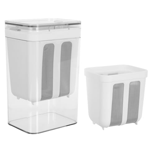 INOOMP 1 Set griechisches Joghurtsieb mit Deckel – 1,8 l wiederverwendbares Kunststoffsieb, Lebensmittelsieb – Käsefilter – hausgemachter Joghurtfilter, Separator für Sojamilch INOOMP 1 Set griechisches Joghurtsieb mit Deckel – 1,8 l wiederverwendbares Kunststoffsieb, Lebensmittelsieb – Käsefilter – hausgemachter Joghurtfilter, Separator für Sojamilch von INOOMP