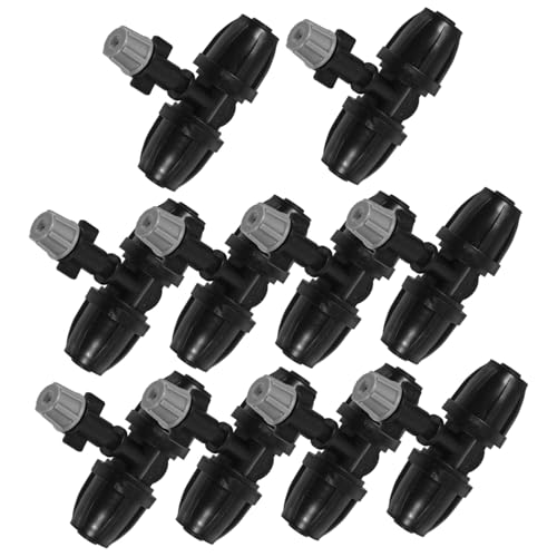 INOOMP 10 Stück Automatisches Bewässerungssystem Teiliges Graue Nebeldüse Einstellbarer Sprühbereich Sanfte Pflanzenbefeuchtung Gartensprenger Kühlt Gartenumgebung von INOOMP