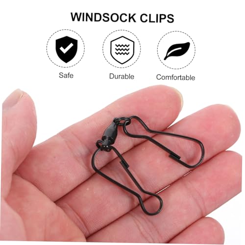 INOOMP 10 Stück Edelstahl Aufhängehaken mit Doppel klipp Drehbar Starke Tragkraft für Windspiele Vogelfutterspender Blumenampeln Windlichter und Garten dekoration von INOOMP