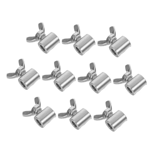 INOOMP 10 Stück Edelstahl Drahtseilklemme mit Rundloch Rostfrei Sicherer Halt für Einzel Doppel-drahtseil Schmetterlingsförmige Klammer Werkzeugfreie Montage für Outdoor-einsatz INOOMP 10 Stück Edelstahl Drahtseilklemme mit Rundloch Rostfrei Sicherer Halt für Einzel Doppel-drahtseil Schmetterlingsförmige Klammer Werkzeugfreie Montage für Outdoor-einsatz von INOOMP
