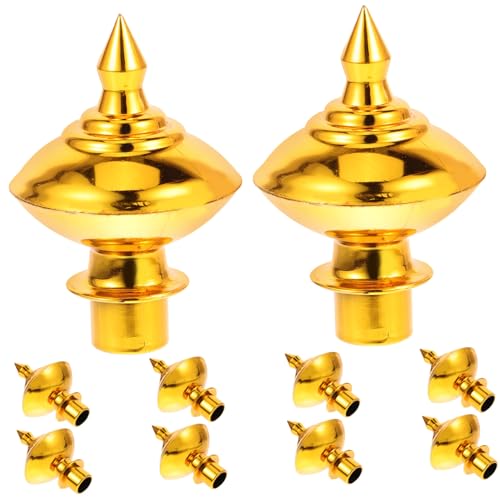 INOOMP 10 Stück Teiliges Aluminium flaggenmast Kugel Wetterfeste Fahnenmast Spitzenverzierung für Außenbereich Langlebige Flaggenmast kugelköpfe Einfache Installation Geeignet für von INOOMP
