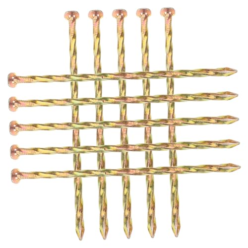 INOOMP 10 Stück Teiliges Carbonstahl Metallspieße mit Spiralgewinde Robuste Rasenkanten Nägel zur Befestigung von Kunstrasen Gartenbegrenzung und Zeltheringen für Vielseitigen von INOOMP