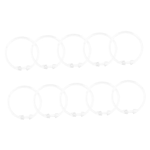 INOOMP 10 Stück Teiliges Duschvorhang Ring Klarem Kunststoff Runde Gardinenringe mit Leicht Gleitender O Form Robuste Kratzfreie Aufhänger für Duschvorhänge und Gardinen Einsetzbar im von INOOMP