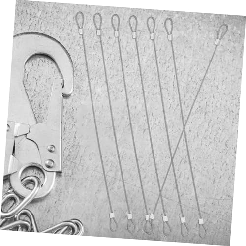 INOOMP 10 Stück Teiliges Edelstahl drahtseil mit Crimp loop Verschleißfestes Sicherheitskabel mit Anti fall funktion Hohe Zugfestigkeit Vielseitig Einsetzbar für Befestigung und von INOOMP