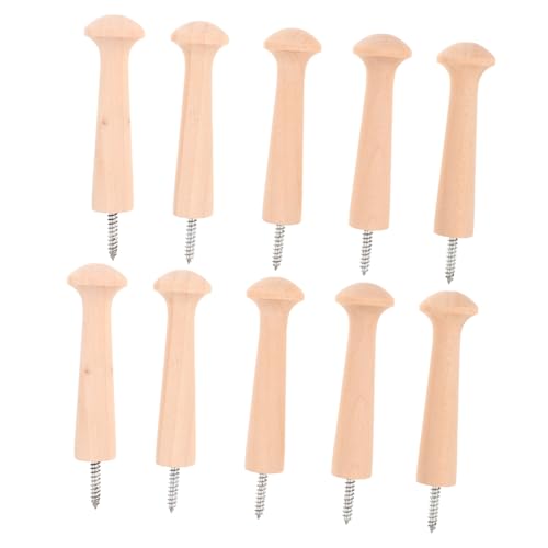 INOOMP 10 Stück Teiliges Massivholz Garderobenhaken Shaker Stil Unbehandelt DIY Wandhaken für Badezimmer Schlafzimmer und Flur Robust Vielseitig für Mäntel Taschen Hüte und Handtücher INOOMP 10 Stück Teiliges Massivholz Garderobenhaken Shaker Stil Unbehandelt DIY Wandhaken für Badezimmer Schlafzimmer und Flur Robust Vielseitig für Mäntel Taschen Hüte und Handtücher von INOOMP
