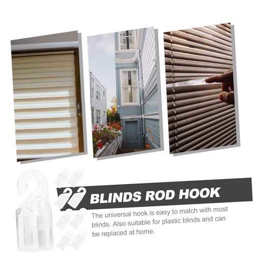 INOOMP 10 Stück Teiliges Pom Kunststoff Jalousie wandhaken Transparent Klare Stabspitzen Ersatzhaken Für Vertikaljalousien Gardinenstangen Zubehör Langlebig Leicht Und Wiederverwendbar von INOOMP