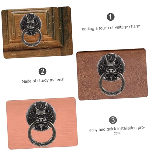 INOOMP 10 Stück Teiliges Vintage Dragon Head Möbelgriff aus Langlebiger Legierung Widerstandsfähiger Schrankgriff mit Lebhafter Patina für Kommoden Küchenschränke und Möbelrenovierung von INOOMP