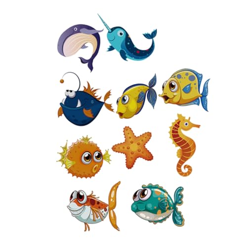 INOOMP 10 Stück Teiliges rutschfeste wasserdichte Badewannensticker mit Meeresmotiven Selbstklebend Kindersicher für Glatte Oberflächen in Dusche und Badewanne Anti rutsch Schutz INOOMP 10 Stück Teiliges rutschfeste wasserdichte Badewannensticker mit Meeresmotiven Selbstklebend Kindersicher für Glatte Oberflächen in Dusche und Badewanne Anti rutsch Schutz von INOOMP