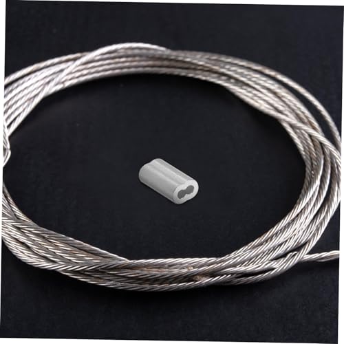 INOOMP 100 Stück Aluminium Crimphülsen Doppelt Drahtseil Presshülsen Leicht Robust Verschleißfest für Kabelverbinder Bau Industrie DIY INOOMP 100 Stück Aluminium Crimphülsen Doppelt Drahtseil Presshülsen Leicht Robust Verschleißfest für Kabelverbinder Bau Industrie DIY von INOOMP