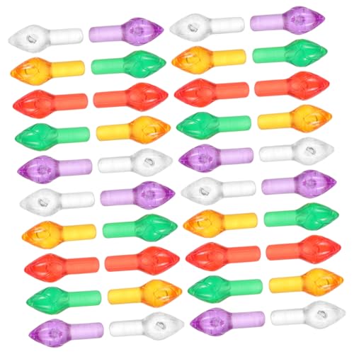 INOOMP 100 Stück Kleine Bunte Twist Lichter für Weihnachtsbaum Robuste Kunststoff Ersatzbirnen Transparent Einfache Montage für Deko und Vielseitige Weihnachtsbeleuchtung von INOOMP