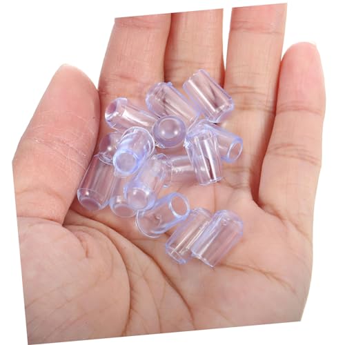 INOOMP 100 Stück PVC Haken Endkappen Schutzkappen für Drahtenden Transparent Blau Außendurchmesser Widerstandsfähige Abdeckkappen für Innen und Außenbereich Praktische von INOOMP