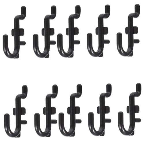 INOOMP 100 Stück Teiliges J Förmiges Kunststoff Hakenset für Lochwand Organizer Einfach zu Montieren Robust für Garage Küche Schlafzimmer Supermarkt und Werkstatt zur Praktischen von INOOMP