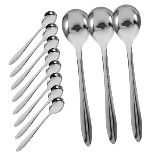 INOOMP 100 Stück Teiliges Mini Espressolöffel aus Edelstahl Kleine Teelöffel für Zucker Sahne Tee Spülmaschinengeeignet Ergonomisch Vielseitig Verwendbar für Kaffee und Dessert von INOOMP