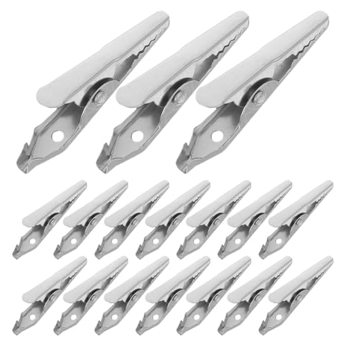 INOOMP 100 Stück kleine Krokodilklemmen: Mini-Krokodilklemmen aus Metall für Bastelarbeiten, Tests und Rohrklemmen – vielseitige Tischkartenhalter, kleine Federklemmen für Warenschilder INOOMP 100 Stück kleine Krokodilklemmen: Mini-Krokodilklemmen aus Metall für Bastelarbeiten, Tests und Rohrklemmen – vielseitige Tischkartenhalter, kleine Federklemmen für Warenschilder von INOOMP