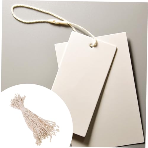 INOOMP 1000 Stück Teiliges Baumwoll kleideretiketten seil Stabile Preisanhänger aufhänger Langlebige Baumwollkordel für Kleidungsetiketten Sichere Befestigung für Textilanhänger von INOOMP